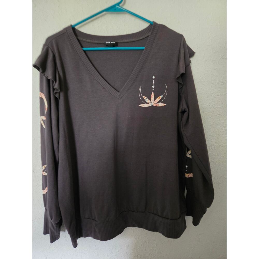 Torrid ruffle long sleeve top